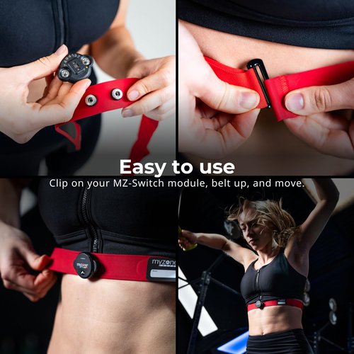 Myzone MZ-Switch Adjustable Replacement Chest Strap (Small) – Comfortable & Secure Fit for Fitness Tracking, Ideal for Home Workouts & Gym Training