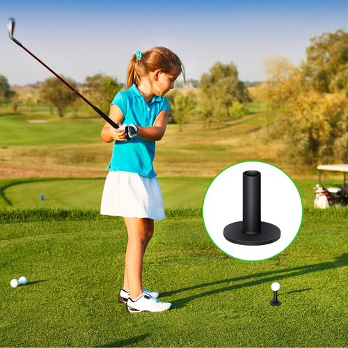 23 Pieces Rubber Golf Tees Set Tees Holders for Driving Range Mats Value Rubber Ball Seat for Golf Hitting Mats and Indoor Outdoor Training Mixed Size 1.5 2.3 2.7 3.1 3.5 Inch(Black)