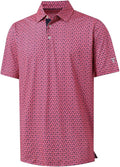 M MAELREG Men's Golf Shirt - Short Sleeve Moisture-Wicking Performance Polo | Stylish Print Design