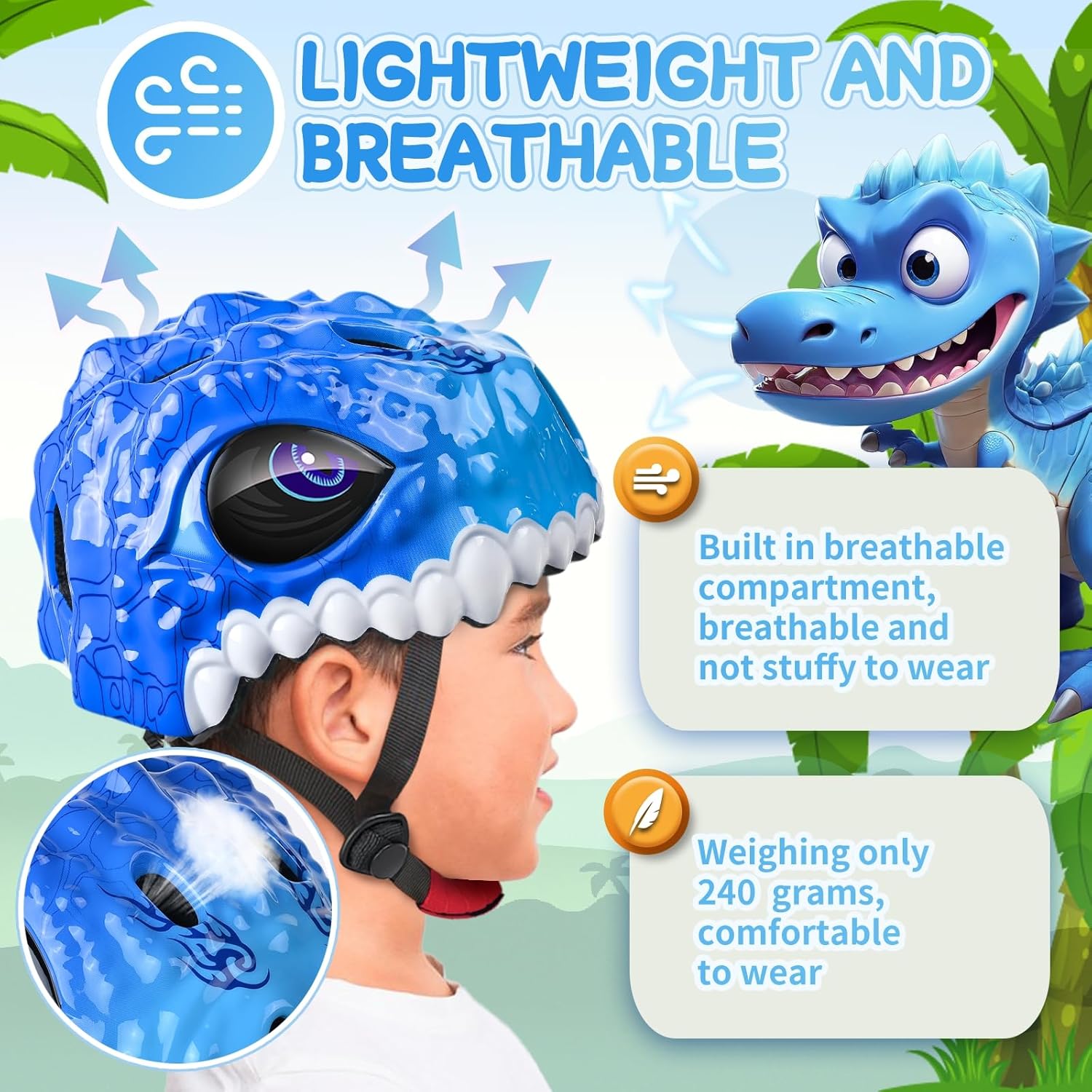 Skiennix Kids Bike Helmet - Adjustable 3D Design for Boys & Girls | Lightweight & Ventilated Multi-Sport Safety