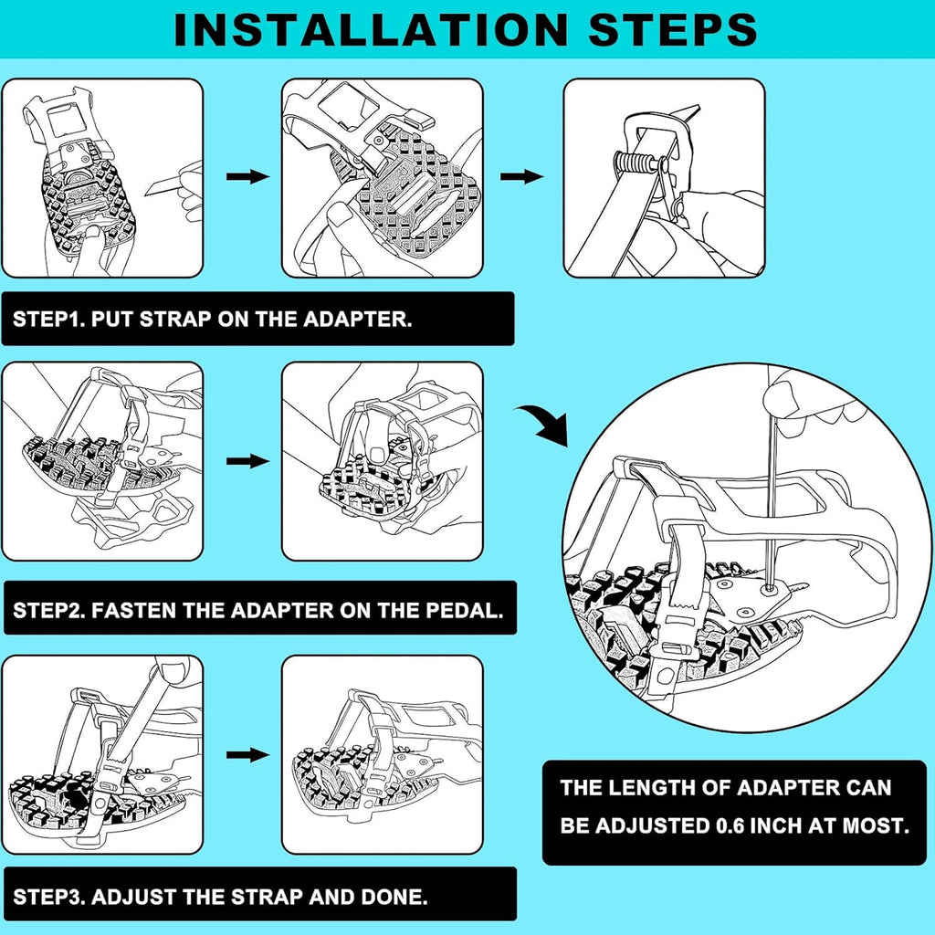 Skiennix Friendship Toe Cages - Convert Look Delta Pedals to Toe Clip Cages for Regular Shoes