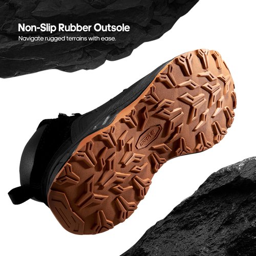 NORTIV 8 Women's Hiking Boots,Size 8W,Black,SNHB2312W-W