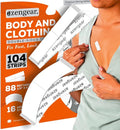 aZengear Double-Sided Body Tape - Strong Adhesion for Clothes, Hijab & Dress | 104 Strips, Transparent