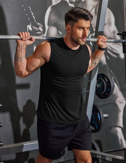 COOFANDY Men's Workout Tank Tops - 3 Pack Muscle Tees for Bodybuilding | Sleeveless Fitness Shirts