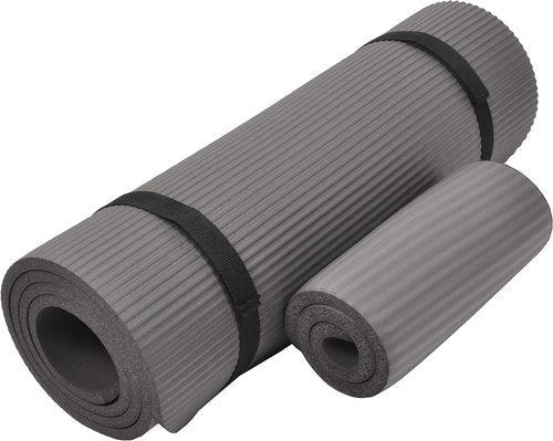 Fitvids Extra Thick 1/2-Inch High Density Yoga Mat & Knee Pad - Anti-Tear with Carrying Strap, Multiple Colors