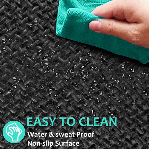 BEAUTYOVO Interlocking Foam Gym Mats - 24'' x 24'' EVA Tiles for Protective Flooring