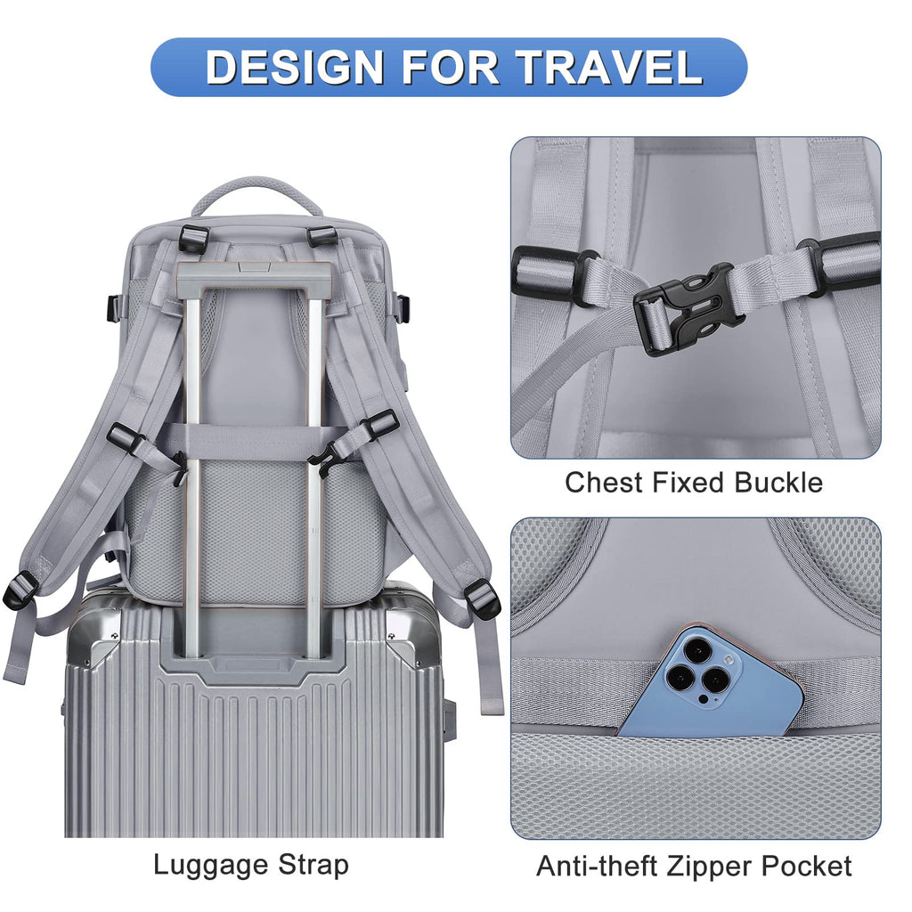 coofay Personal Item Travel Backpack For Women Men Airline Approved Carry On Backpack Flight Approved Waterproof Sports Luggage Backpack Casual Daypack Small Hiking Backpack