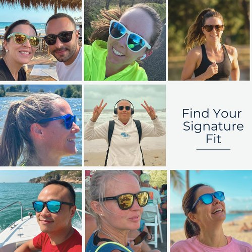 H2OAthletics Signature Lightweight Floating Polarized Sports Sunglasses for Men and Women for Paddling Sailing Fishing Boating all Watersports (Clear Blue)