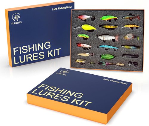 41 Pcs Fishing Lures Kit - Premium All-in-One Tackle Box for Bass, Trout & Pike | Ideal Gift for Beginners & Dads