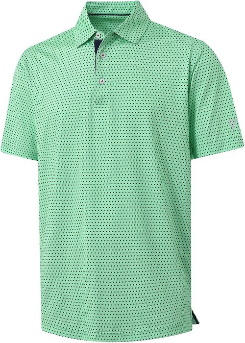 M MAELREG Men's Golf Polo Shirt - Short Sleeve Moisture-Wicking Performance | Stylish Print Design