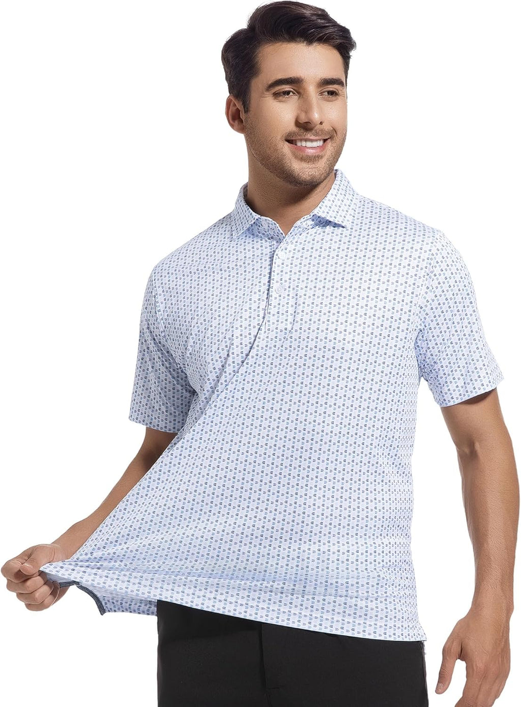 SAMERM Men's Golf Shirts - Short Sleeve Dry Fit Performance Polo | Moisture-Wicking Sport Shirt
