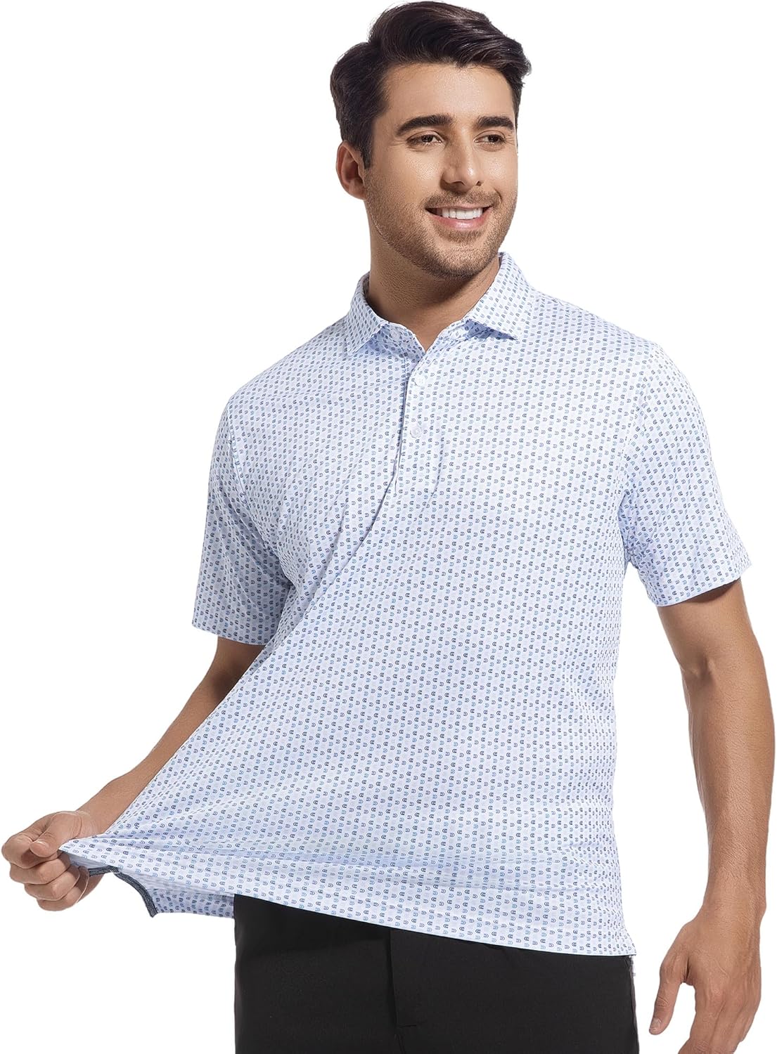 SAMERM Men's Golf Shirts - Short Sleeve Dry Fit Performance Polo | Moisture-Wicking Sport Shirt