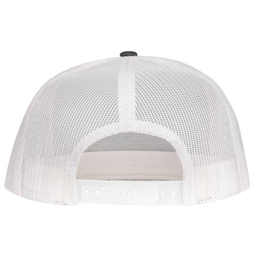 Lazy J Ranch Charcoal Grey & White Willow Cattle Headquarters Classic Five Panel Trucker Hat - Adjustable Unisex Country Hats, Vintage Trucker Hat
