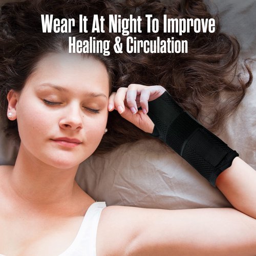 Houseables Carpal Tunnel Wrist Brace 2 Pack, Wrist Brace, Carpal Tunnel Splint, Arthritis Pain and Support, Stabilizer, Immobilizer, For Sprained, Relief, Night, Work, Pair, Both Hands, Left and Right