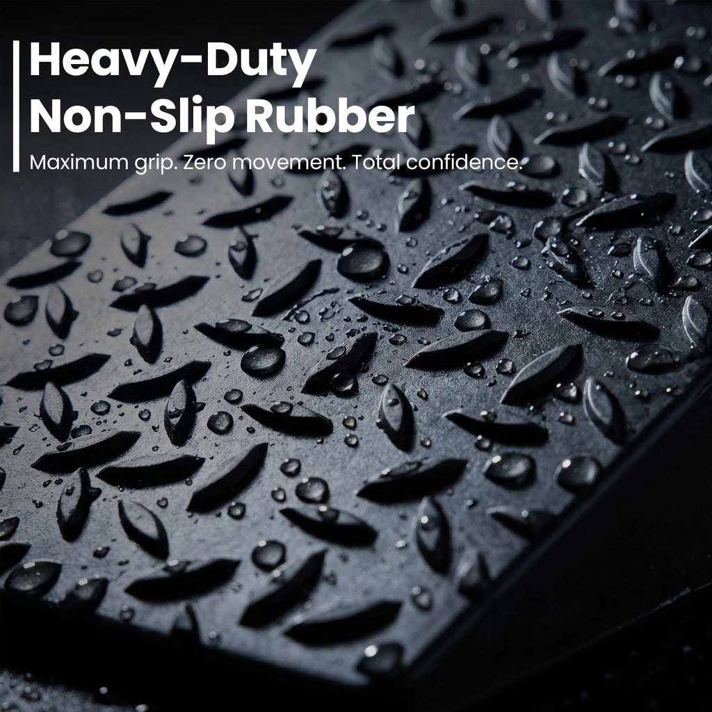 Squat Wedge Block | 2 PCs Non Slip Rubber Heel Elevated squat wedge for strength Training and Deep Squats| slant board for squats to improve ankle mobility with 5 resistance band
