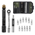 Topeak Torq Rocket MiniX Torque Wrench – 1–6 Nm Adjustable Ratcheting Bike Tool with 11 Bits, Tire Lever & Carry Case – Compact Precision Torque Wrench for Road, MTB & Gravel Bikes