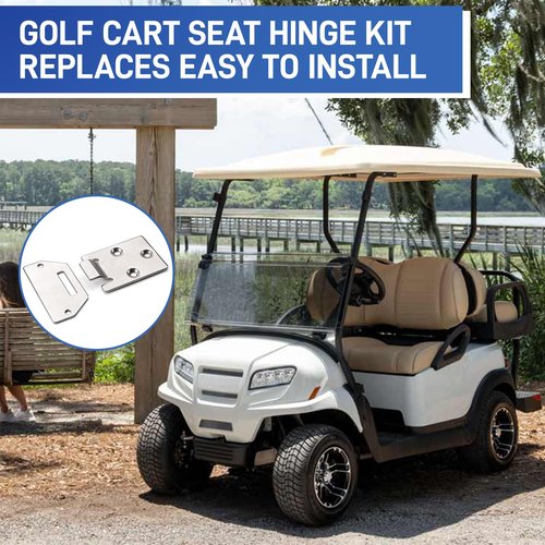 2 Pack Golf Cart Seat Hinge Kit for EZGO TXT Medalist 1995-up Golf Cart Electric/Gas, Hinge Kit Replaces OEM 71610-G01 71609-G01