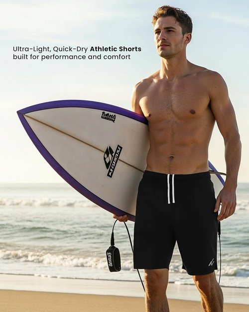 NY Threads Men's Athletic Shorts - Quick Dry Lightweight Running & Gym Shorts with Pockets (2 Pack)