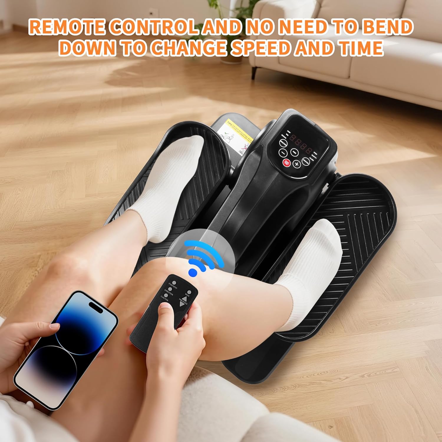 Under Desk Elliptical Machine by [Brand Name] - Portable Leg Exerciser with 12 Speeds & Modes | Ideal for Seniors
