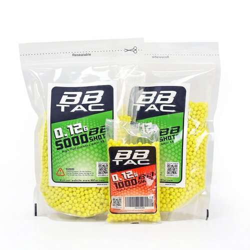 BBTac Airsoft BBS .12g 11,000 Rounds 6mm for Airsoft Guns BB Pellets Ammo 0.12 gram Light Weight