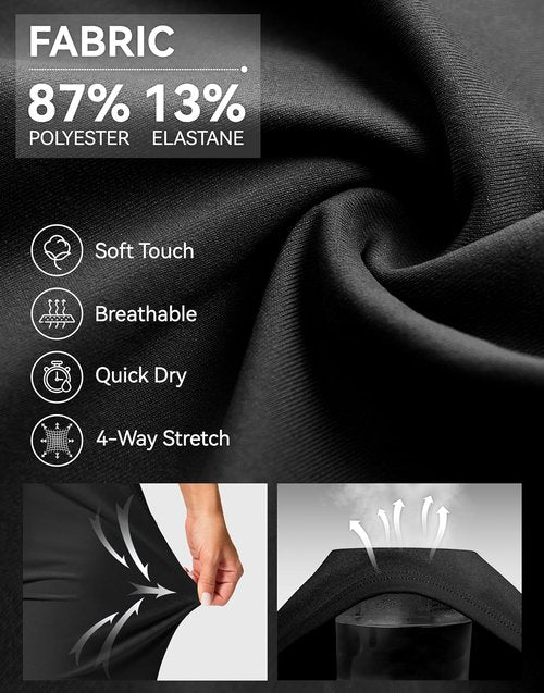 G GRADUAL Bermuda Shorts for Women - High Waisted Knee-Length with Pockets for Athletic Workouts