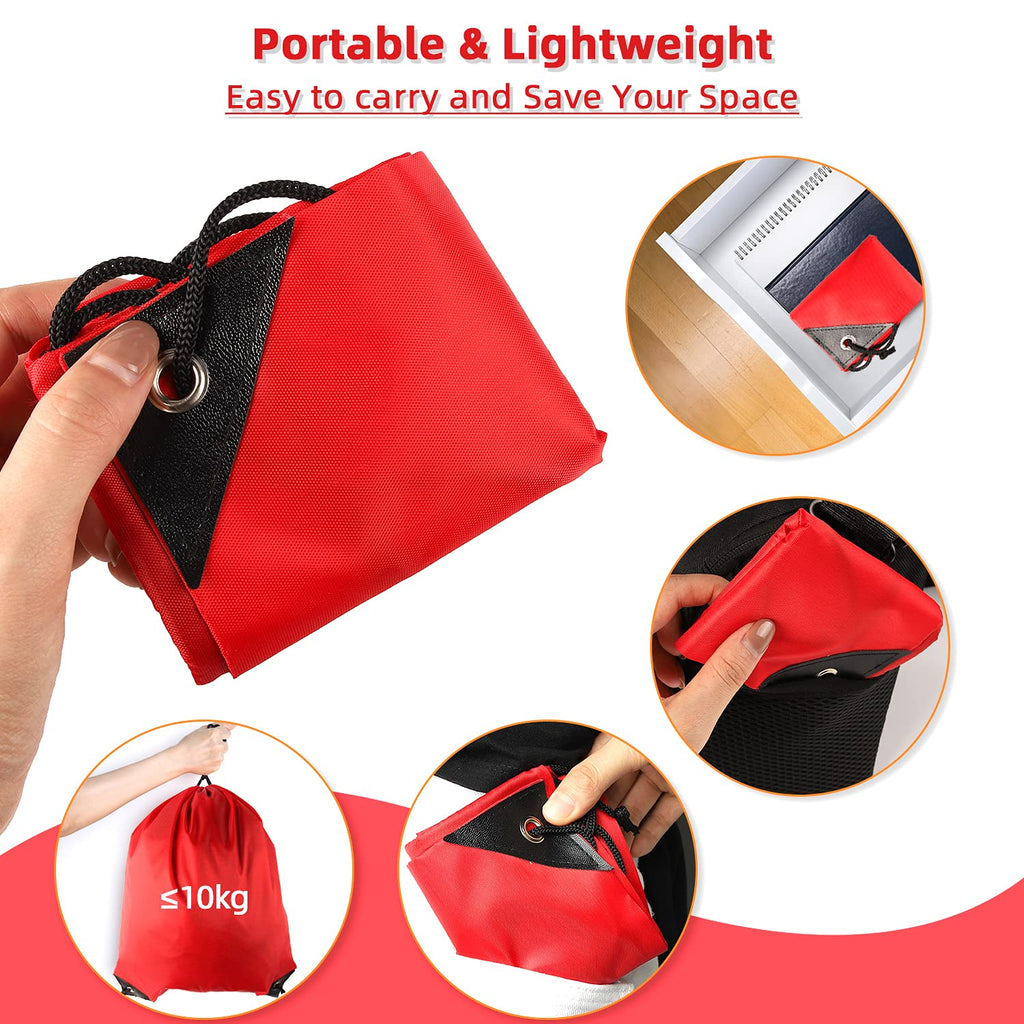 GoodtoU Nylon Drawstring Bags - Bulk 48Pcs Red Cinch Sack Gym Backpack for Sport, Traveling, Team