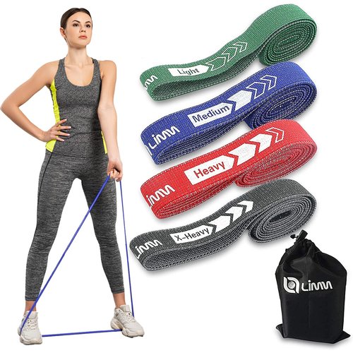Limm Long Resistance Bands Fabric Band - Pull Up Bands for Working Out - Workout Bands Resistance for Women and Men - Pull Up Assistance Bands for Resistance & Strength Training, Home Workouts