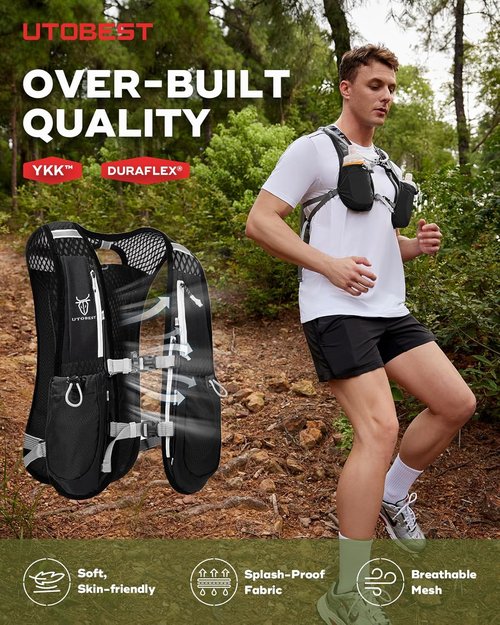 Hydration Vest 5L by [Brand Name] - Lightweight, Breathable & Sweatproof for Trail Running & Cycling