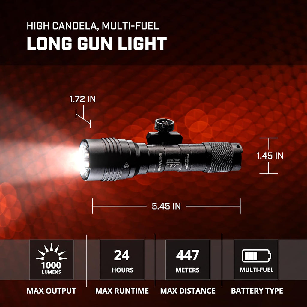 Streamlight 88066 ProTac Rail Mount HL-X Tactical LED Flashlight - 1000 Lumen, Ten-TAP Programmable, Black
