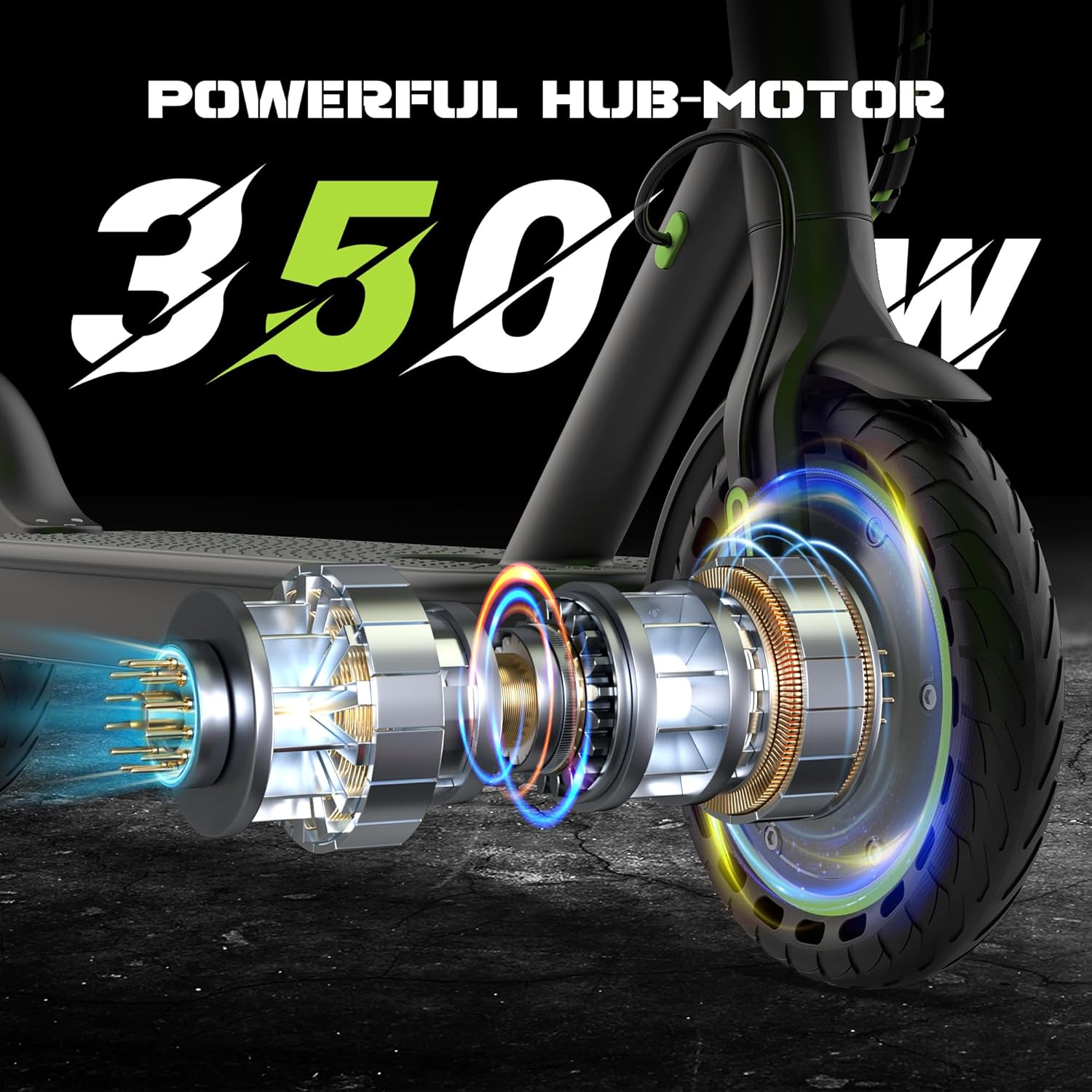 WERHY Electric Scooter - 350W/500W Motor, 19/22 MPH Speed, 15-28 Miles Range | Lightweight & Foldable