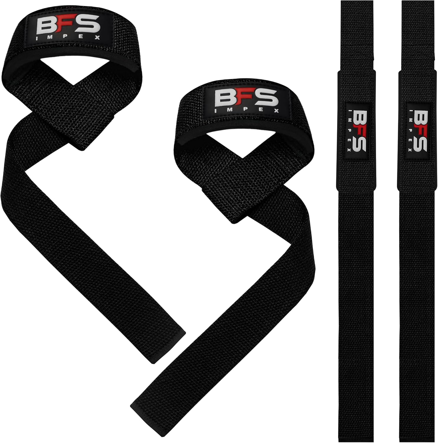 Skiennix Lifting Straps - Neoprene-Padded Cotton Weightlifting Straps for Men & Women | Ideal for Bodybuilding & Powerlifting