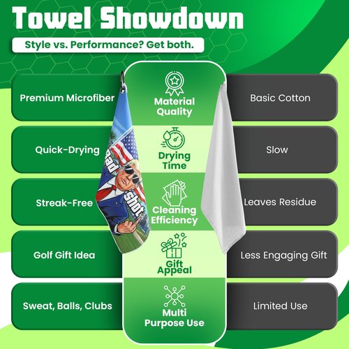 K9King Golf Microfiber Towel - Ideal Golf Accessories for Men and Women, Holder Clip, Perfect for Golf Bags Accessories, Enhance Your Golfing Experience | Great Gift Idea