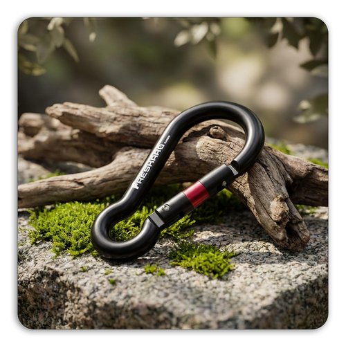 FresKaro Carabiner Clip, Heavy Duty Carabiners, Spring Snap Wire Gate Carbineers, Key and Keychain Karabiner 3inch, Strong Aluminum Caribiniers Hook, Fitness Accessories, Gourd Clips, 3Pack