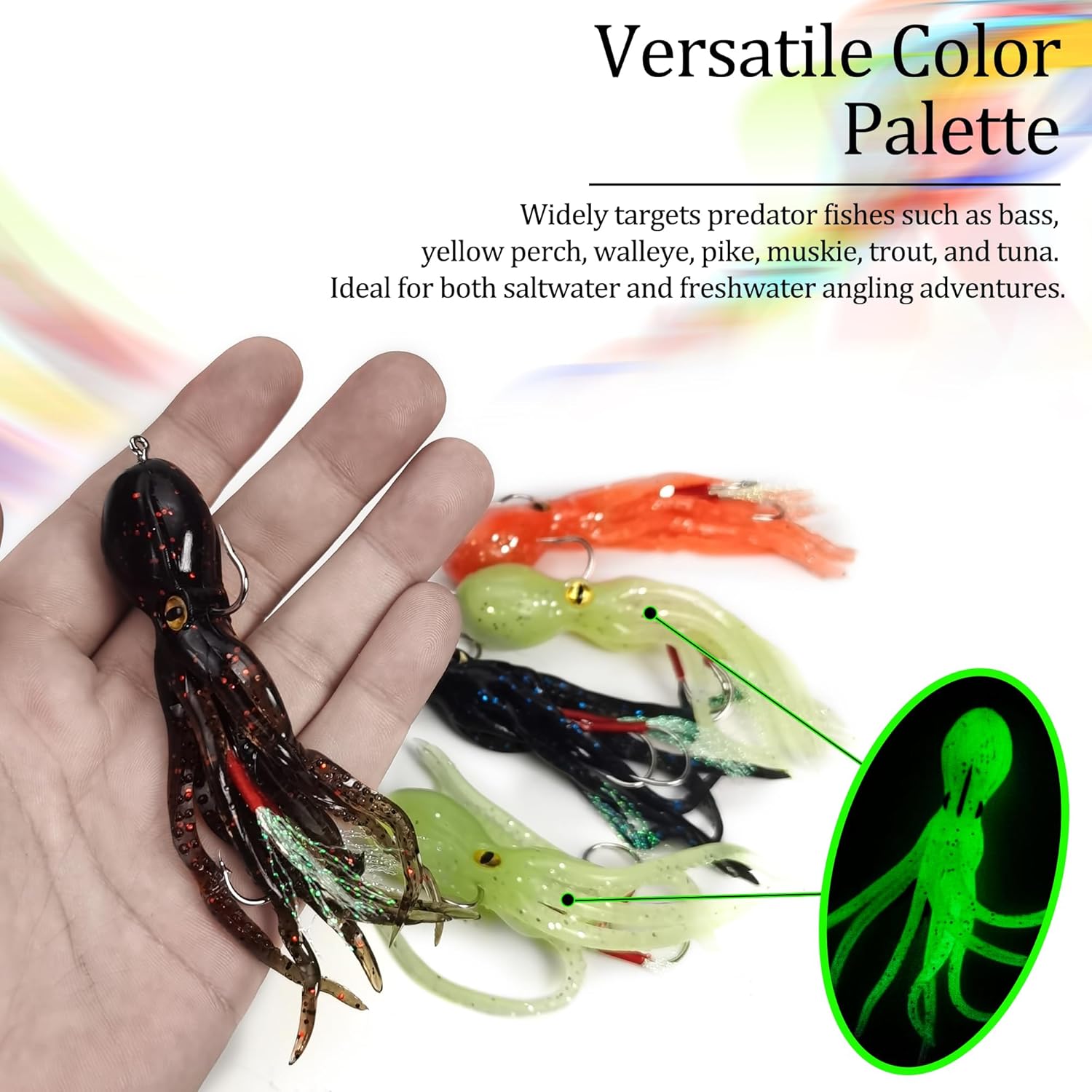 Skiennix Soft Fishing Lures - Pre-Rigged Shad Minnow Swimbaits for Bass & Trout | Sinking Jigs for Freshwater & Saltwater