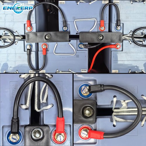 ENEKERP 7PCS Golf Cart Heavy Duty Battery Cables, Fit Club Car DS 1994-UP 4 Awg 36 & 48 Volt 4 Gauge Golf Cart Battery Cables, Club Car DS Battery Wiring Kit, Golf Cart Pure Copper Wiring Kits