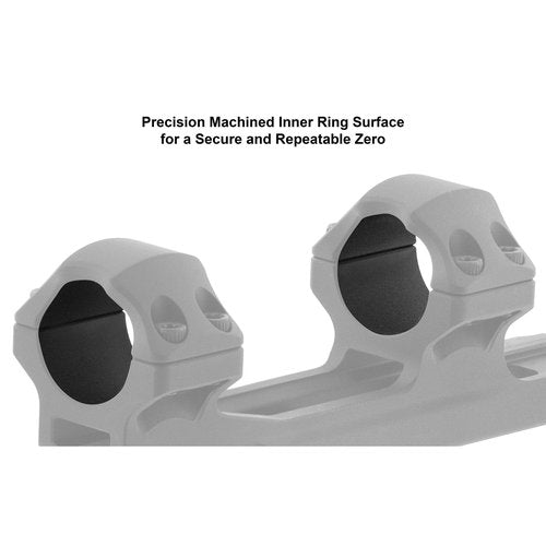 UTG ACCU-SYNC™ 1" Med. Profile 50mm Offset Pic. Rings, Red, Medium