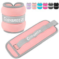 Ankle Weights 2LB 1 Pair Wrist Leg Arm Weights for Women Men, Strength Weighted for Walking, Running, Jogging, Fitness, Gym Workout - Light Pink