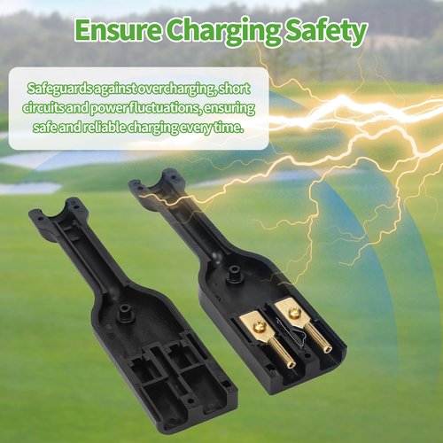 10L0L 36V PowerWise Charger Receptacle and Plug for EZGO TXT 1996-up Electric Golf Cart, Charger Socket with Handle OEM 73345-G01, 73063-G01