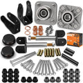 GODCTSUP Golf Cart Deluxe Front End Repair Kit for Club Car Precedent 2004-Up Gas&Electric, Club Car Precedent Rebuild Kit with Front Wheel Hub Bearing King Pin Bushings Full Sets
