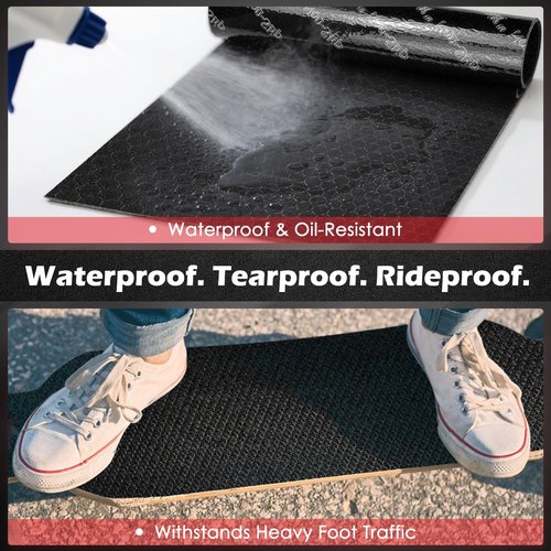 S&X 2-Pack Skateboard Grip Tape 10” x 36” - Hexagonal Pattern for Superior Traction
