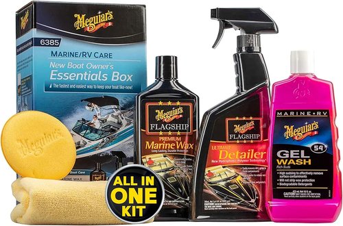 Meguiar's Boat Cleaning Kit - Premium Marine-Grade Essentials for Your Boat or RV