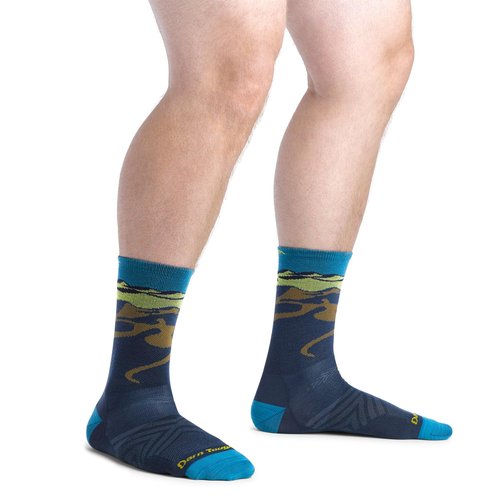 Darn Tough Vermont, Mens, Ridge Runner Micro Crew Ultra-Lightweight, Midnight, Large