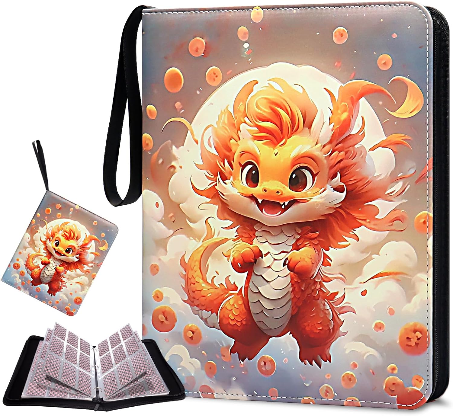 Skiennix Card Binder - 900 Pockets Trading Card Holder with 50 Removable Sleeves | Organized for Kids