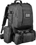 CVLIFE Tactical Backpack - 60L Military Rucksack with Detachable Molle System for Outdoor Adventures