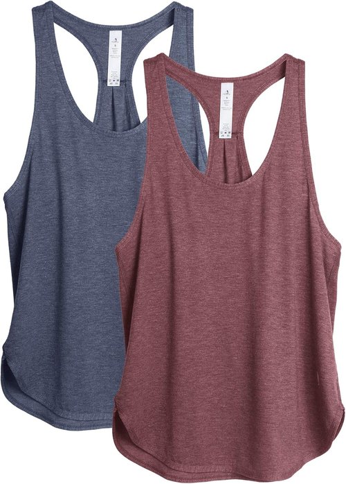 Icyzone Workout Tank Tops for Women - Racerback Athletic Yoga Top in Loose Fit Design