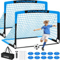Kids Soccer Goals - Portable Pop-Up Nets Set with Ball & Cones | Complete Training Kit for Ages 3-14