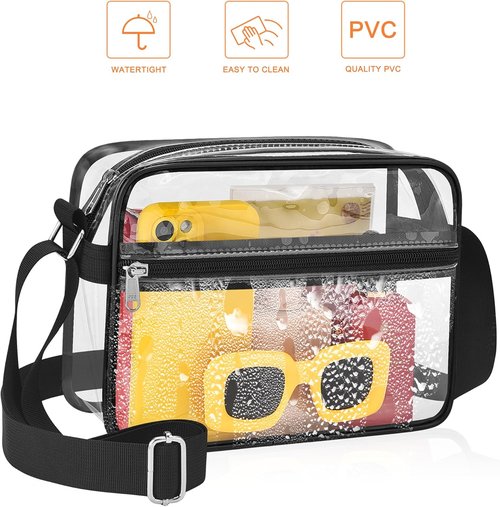 MAY TREE Clear Stadium Bag - Stylish Messenger for Concerts & Sports Events | Durable & Lightweight