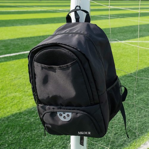 Mkour Soccer Bag - Versatile Football, Basketball & Volleyball Backpack with Ball Compartment