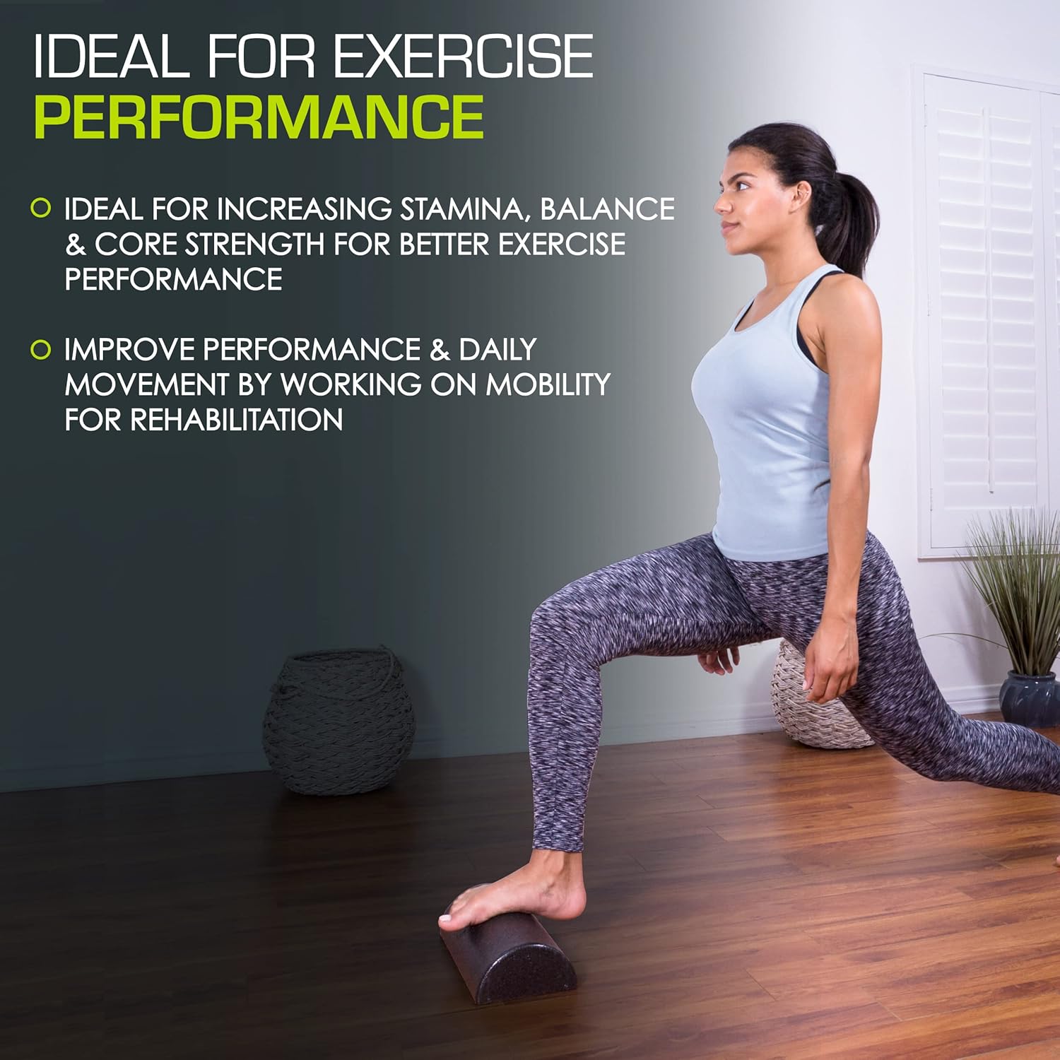 ProsourceFit High Density Foam Roller - Firm Full Body Massager for Back Stretching & Yoga | 36 Inches Long