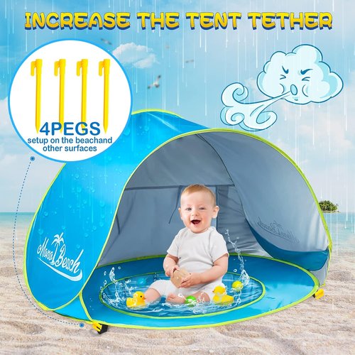 Monobeach Baby Beach Tent - Portable UV Protection Sun Shelter for Infants | Easy Pop-Up Design